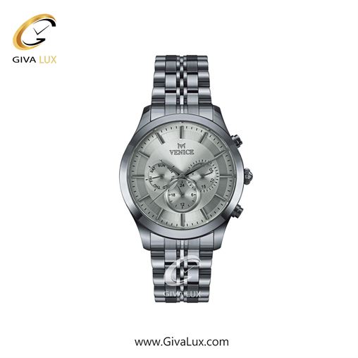 ساعت مچی اورجینال زنانه ونیز سه موتوره فول تایم نقره ای | نقره ای| نقره ای| کد رفرنس V801261101