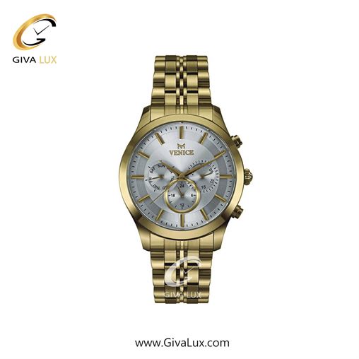 ساعت مچی اورجینال زنانه ونیز سه موتوره فول تایم طلایی | طلایی| نقره ای| کد رفرنس V801262101