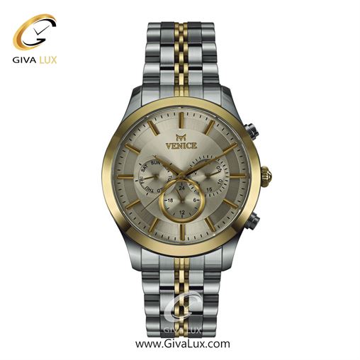 ساعت مچی اورجینال مردانه ونیز سه موتوره فول تایم طلایی-نقره ای | طلایی-نقره ای| خاکی| کد رفرنس V801265302
