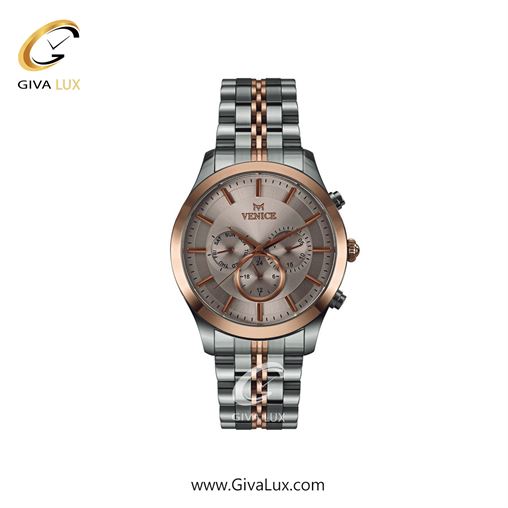 ساعت مچی اورجینال زنانه ونیز سه موتوره فول تایم رزگلد-نقره ای | رزگلد-نقره ای| رزگلد| کد رفرنس V801266101