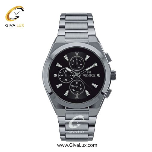 ساعت مچی اورجینال زنانه ونیز سه موتوره فول تایم نقره ای | نقره ای| مشکی| کد رفرنس Vinice801271501