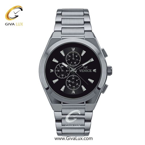 ساعت مچی اورجینال مردانه ونیز سه موتوره فول تایم نقره ای | نقره ای| مشکی| کد رفرنس Vinice801271502