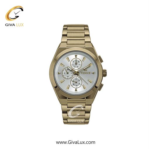 ساعت مچی اورجینال زنانه ونیز سه موتوره فول تایم طلایی | طلایی| نقره ای| کد رفرنس V801272101
