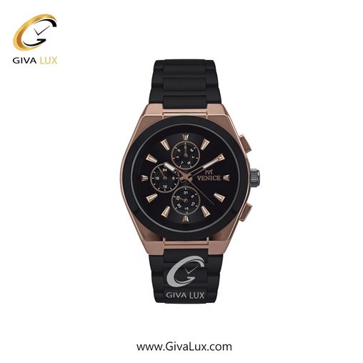 ساعت مچی اورجینال زنانه ونیز سه موتوره فول تایم مشکی-رزگلد | مشکی| مشکی| کد رفرنس V801276701