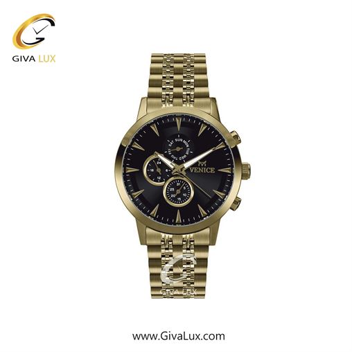 ساعت مچی اورجینال زنانه ونیز سه موتوره فول تایم طلایی | طلایی| مشکی| کد رفرنس V801282501
