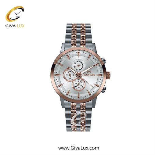 ساعت مچی اورجینال زنانه ونیز سه موتوره فول تایم نقره ای-رزگلد | نقره ای-رزگلد| نقره ای| کد رفرنس V801286001