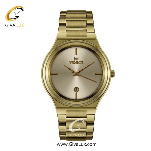 ساعت مچی اورجینال مردانه ونیز طلایی | طلایی| شامپاینی| کد رفرنس V801312302