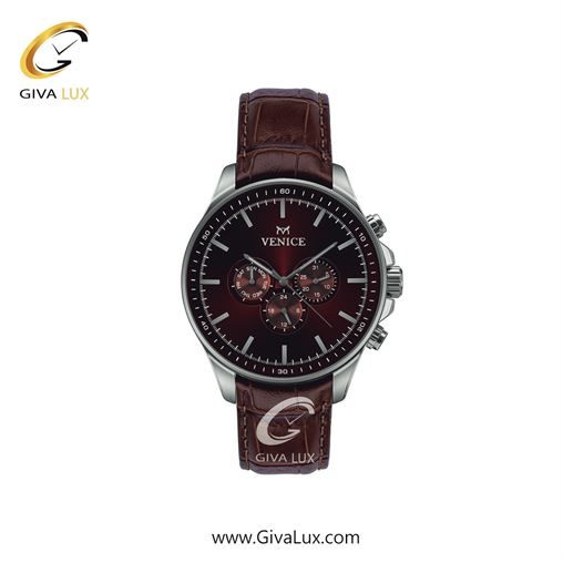 ساعت مچی اورجینال زنانه ونیز سه موتوره فول تایم نقره ای | قهوه ای| زرشکی| کد رفرنس V801391711