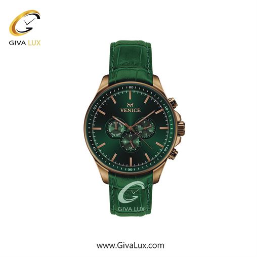 ساعت مچی اورجینال زنانه ونیز سه موتوره فول تایم رزگلد | سبز| سبز| کد رفرنس V801393701