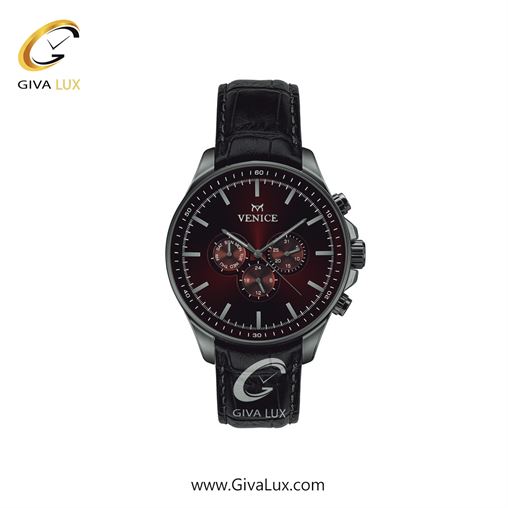 ساعت مچی اورجینال زنانه ونیز سه موتوره فول تایم تیتانیوم | مشکی| زرشکی| کد رفرنس V801394701