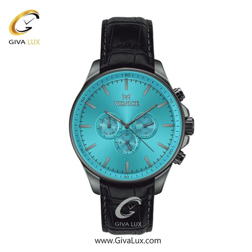 ساعت مچی اورجینال مردانه ونیز سه موتوره فول تایم تیتانیوم | مشکی| آبی| کد رفرنس V801394812