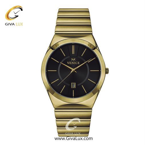 ساعت مچی اورجینال مردانه ونیز طلایی | طلایی| مشکی| کد رفرنس V801402502