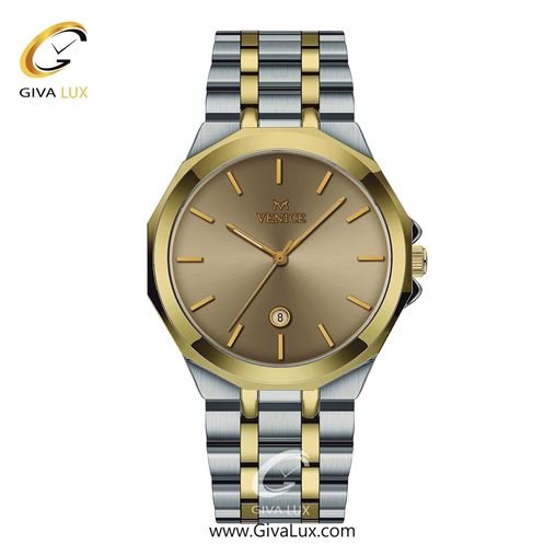 ساعت مچی اورجینال مردانه ونیز طلایی-نقره ای | طلایی-نقره ای| خاکی| کد رفرنس V801455402