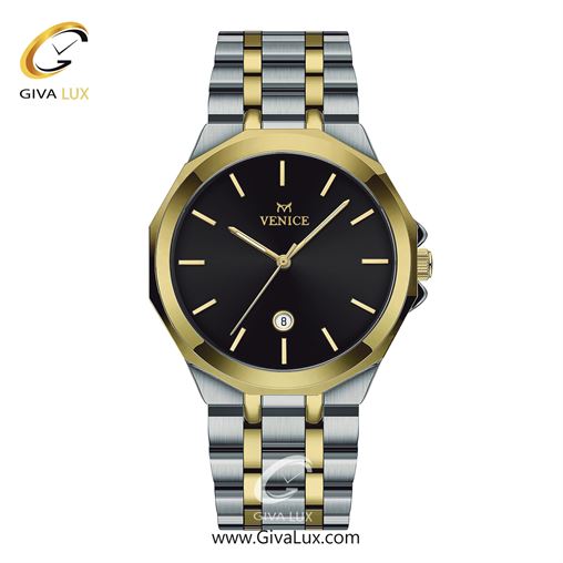 ساعت مچی اورجینال مردانه ونیز طلایی-نقره ای | طلایی-نقره ای| مشکی| کد رفرنس V801455602