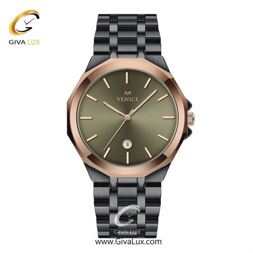 ساعت مچی اورجینال مردانه ونیز رزگلد-تیتانیوم | تیتانیوم| خاکی| کد رفرنس V801458202