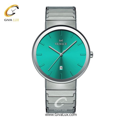 ساعت مچی اورجینال مردانه ونیز نقره ای | نقره ای| سبزآبی| کد رفرنس V801461812