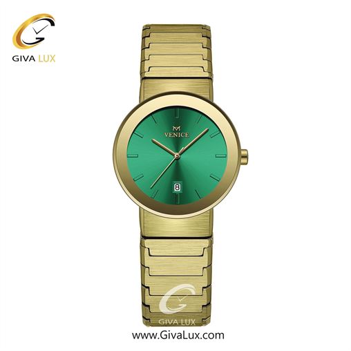 ساعت مچی اورجینال زنانه ونیز طلایی | طلایی| سبز| کد رفرنس V801462811
