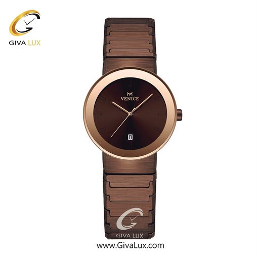 ساعت مچی اورجینال زنانه ونیز رزگلد | قهوه ای| قهوه ای| کد رفرنس V801463901