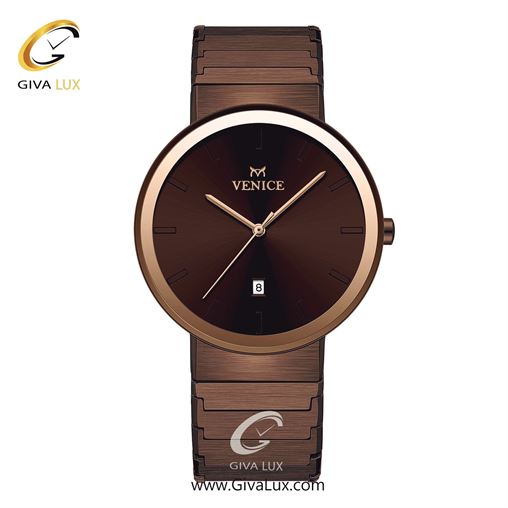 ساعت مچی اورجینال مردانه ونیز رزگلد | قهوه ای| قهوه ای| کد رفرنس V801463902