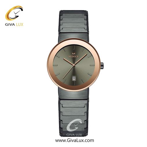 ساعت مچی اورجینال زنانه ونیز رزگلد | تیتانیوم| دودی|تیتانیوم| کد رفرنس V801468201