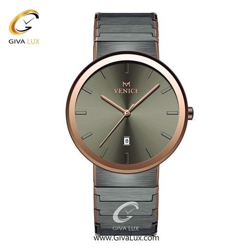 ساعت مچی اورجینال مردانه ونیز رزگلد | تیتانیوم| دودی|تیتانیوم| کد رفرنس V801468202