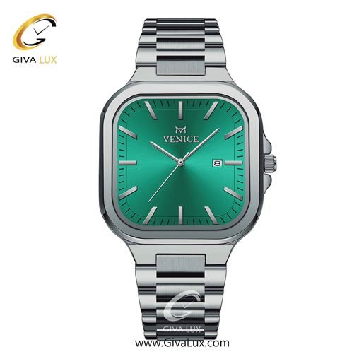 ساعت مچی اورجینال مردانه ونیز نقره ای | نقره ای| سبزآبی| کد رفرنس V801471812