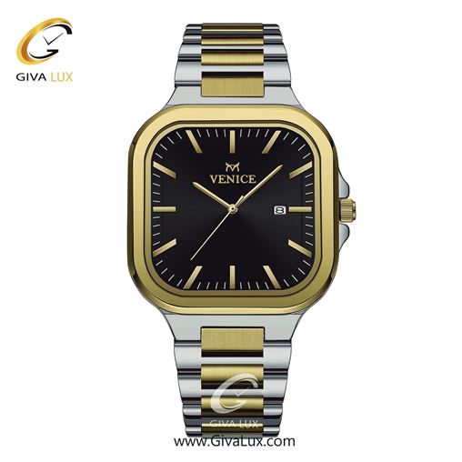 ساعت مچی اورجینال مردانه ونیز طلایی-نقره ای | طلایی-نقره ای| مشکی| کد رفرنس V801475602