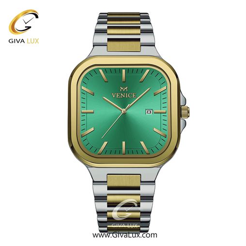 ساعت مچی اورجینال مردانه ونیز نقره ای-طلایی | نقره ای-طلایی| سبز| کد رفرنس V801475712