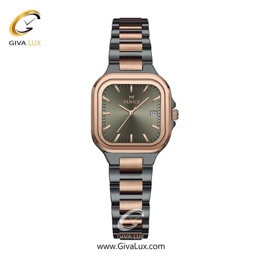 ساعت مچی اورجینال زنانه ونیز رزگلد-تیتانیوم | رزگلد-تیتانیوم| زیتونی| کد رفرنس V801478201