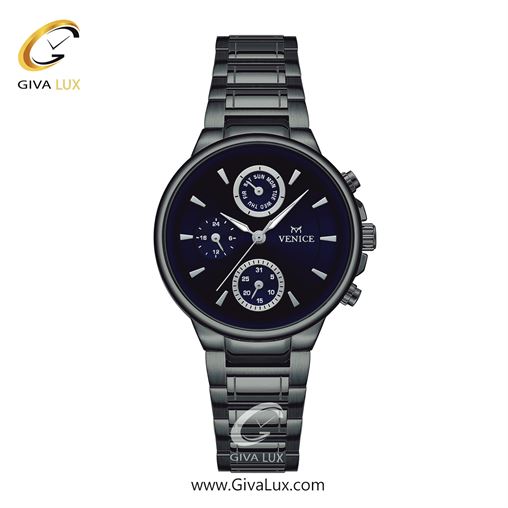 ساعت مچی اورجینال زنانه ونیز سه موتوره فول تایم تیتانیوم | تیتانیوم| سرمه ای| کد رفرنس V801544801