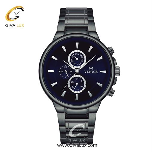 ساعت مچی اورجینال مردانه ونیز سه موتوره فول تایم تیتانیوم | تیتانیوم| سرمه ای| کد رفرنس V801544802