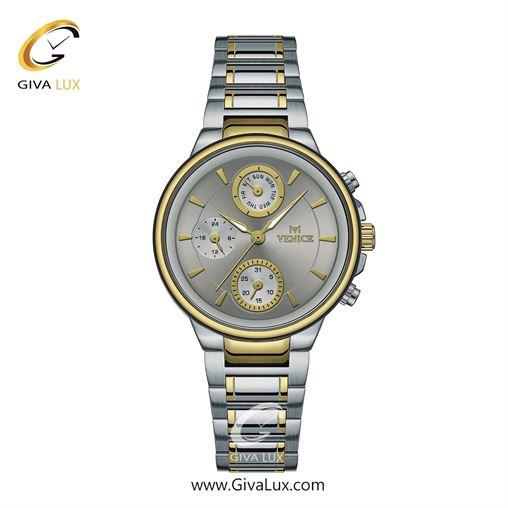 ساعت مچی اورجینال زنانه ونیز سه موتوره فول تایم طلایی-نقره ای | طلایی-نقره ای| نقره ای| کد رفرنس V801545301
