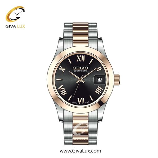 ساعت مچی اورجینال زنانه سیکو (کانتیننتال) | Seiko (Continental)  نقره ای-رزگلد | نقره ای-رزگلد| مشکی| کد رفرنس 0406