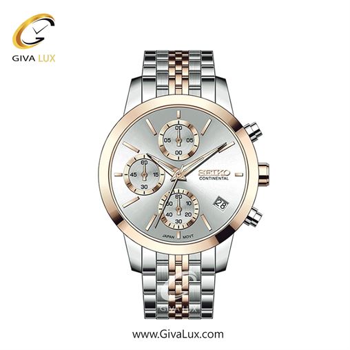 ساعت مچی اورجینال زنانه سیکو (کانتیننتال) | Seiko (Continental)  سه موتوره کرنوگراف رزگلد-نقره ای | نقره ای-رزگلد| نقره ای| کد رفرنس 0412
