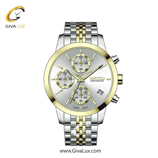 ساعت مچی اورجینال زنانه سیکو (کانتیننتال) | Seiko (Continental)  سه موتوره کرنوگراف نقره ای-طلایی | نقره ای-طلایی| نقره ای| کد رفرنس 0412
