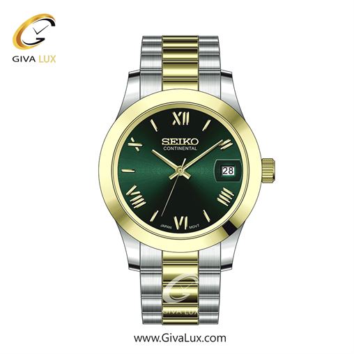 ساعت مچی اورجینال مردانه سیکو (کانتیننتال) | Seiko (Continental)  طلایی-نقره ای | نقره ای-طلایی| سبز یشمی تیره| کد رفرنس 0406