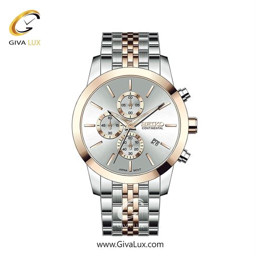ساعت مچی اورجینال مردانه سیکو (کانتیننتال) | Seiko (Continental)  سه موتوره کرنوگراف رزگلد-نقره ای | نقره ای-رزگلد| نقره ای| کد رفرنس 0412