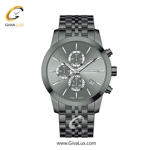 ساعت مچی اورجینال مردانه سیکو (کانتیننتال) | Seiko (Continental)  سه موتوره کرنوگراف تیتانیوم | تیتانیوم(زغالی)| دودی|تیتانیوم| کد رفرنس 0412