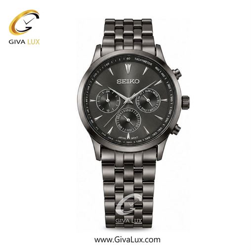 ساعت مچی  مردانه سیکو SEIKO سه موتوره فول تایم تیتانیوم | تیتانیوم| مشکی|