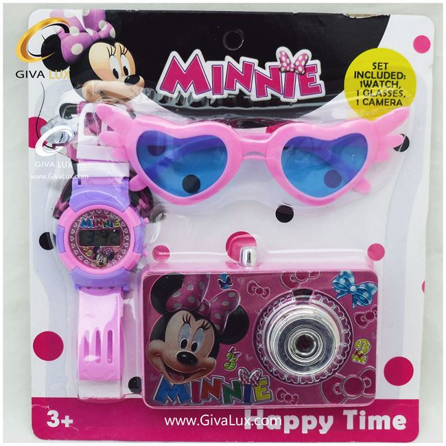 ست بچگانه ساعت و عینک و دوربین Minnie