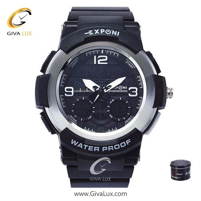 ساعت مچی دو زمانه دیجیتال سایز کوچک اکسپونی (طرح جی شاک-GSHOCK)